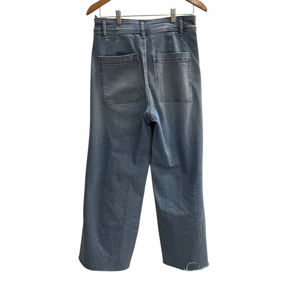 ZARA Wide Leg High Waist Jeans Size 10 - Picture 3 of 8